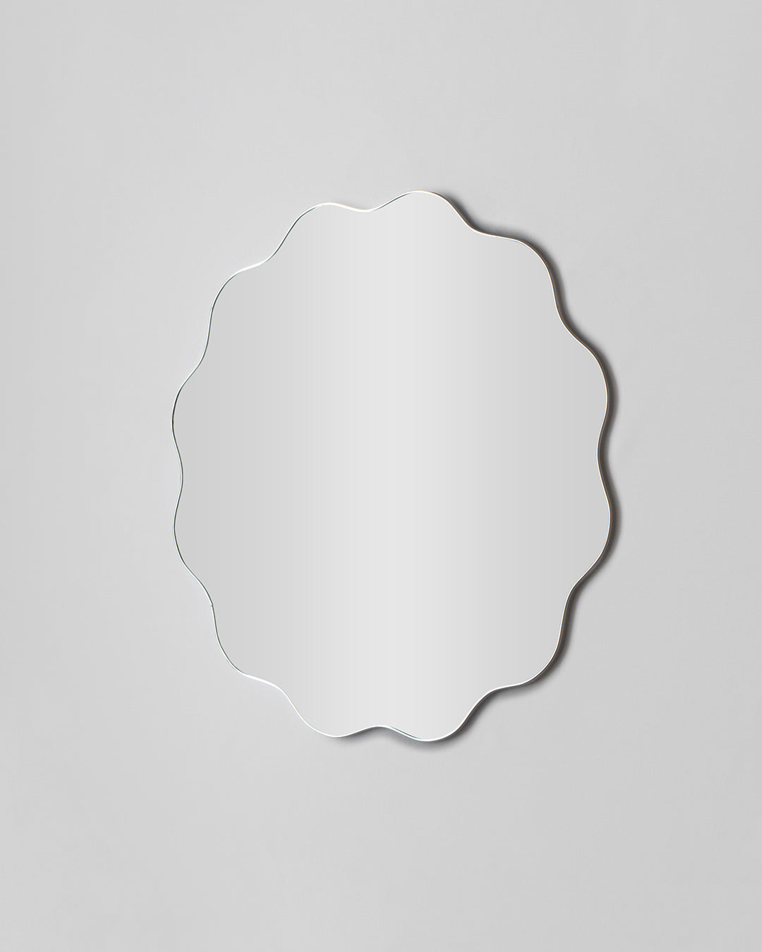 Round Wave Mirror Chrome