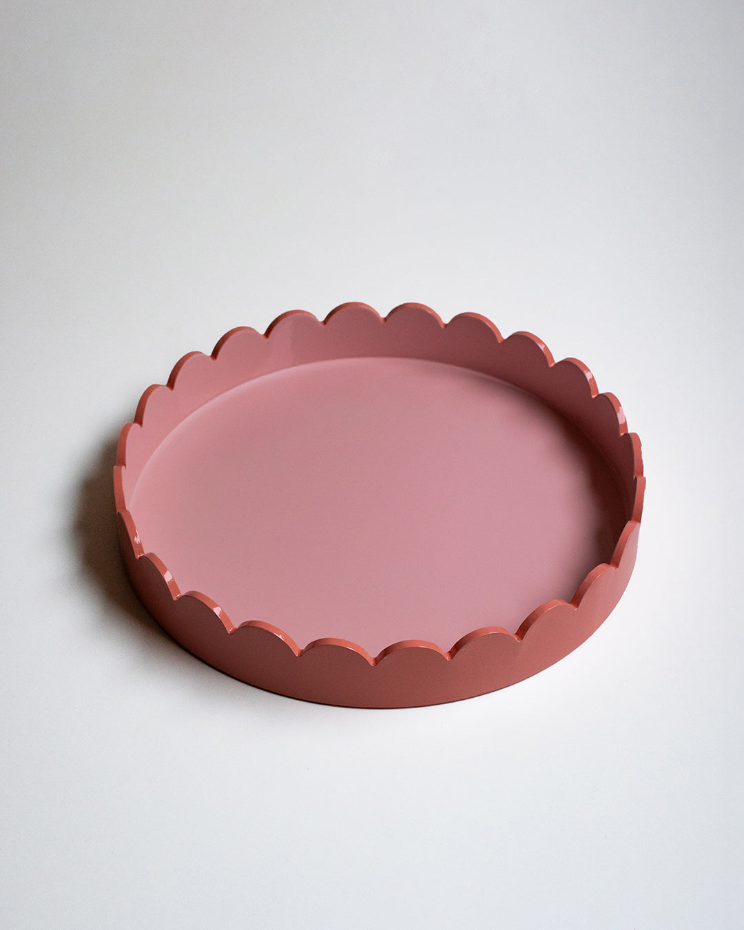 Round Wavy Tray Pink