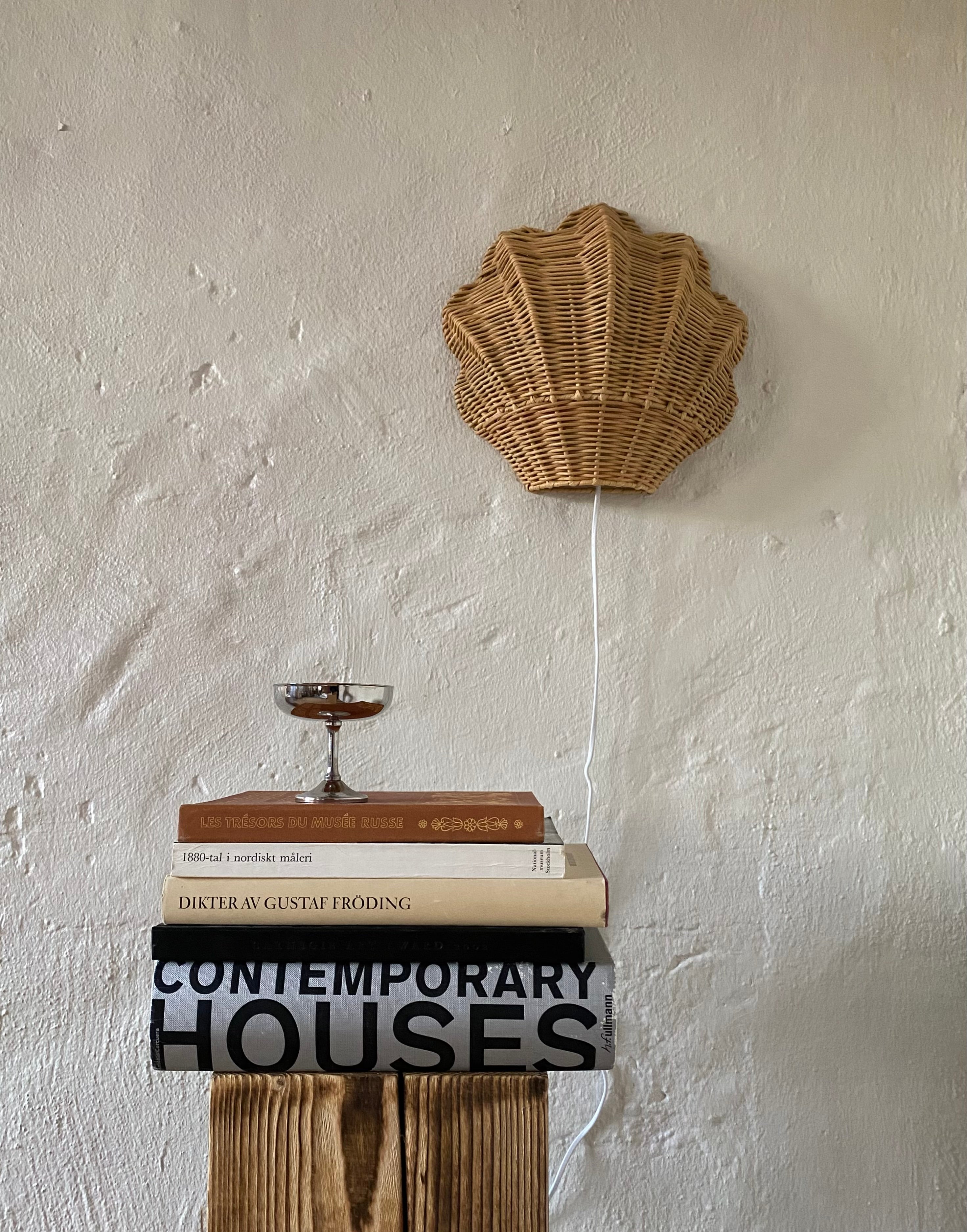 Rattan wall lamp shell